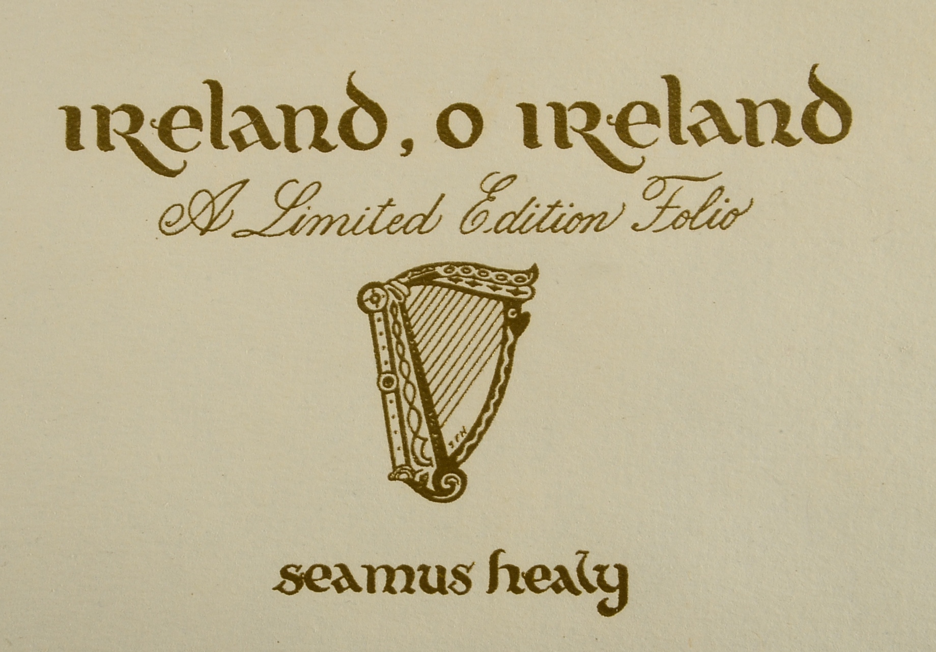 Limited Edition Folio by Artist Seamus Healy
