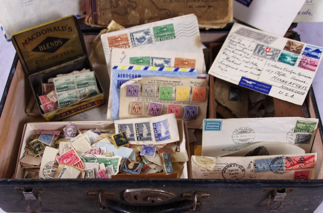 1895 'MeKeel's Postage Stamp Album of the World' with Case of Stamps