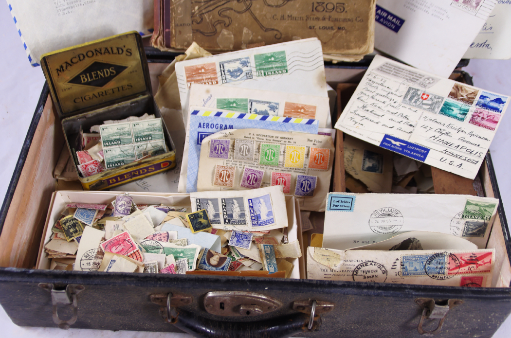 1895 'MeKeel's Postage Stamp Album of the World' with Case of Stamps