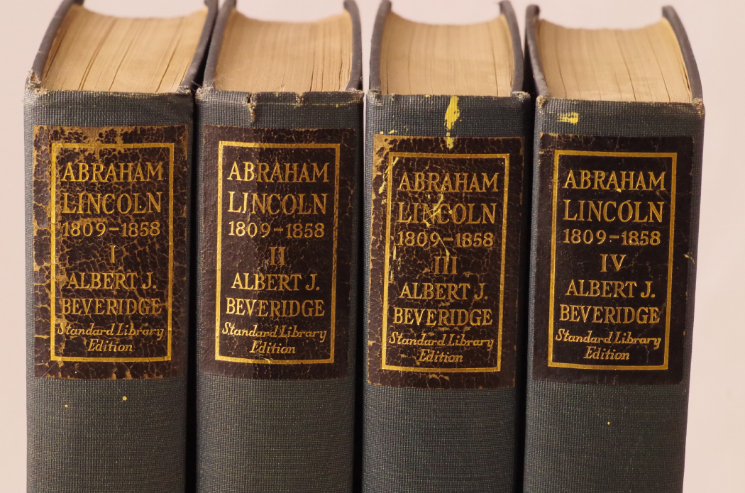1928 Four-Volume Set of "Abraham Lincoln: 1809-1858" by Albert J. Beveridge