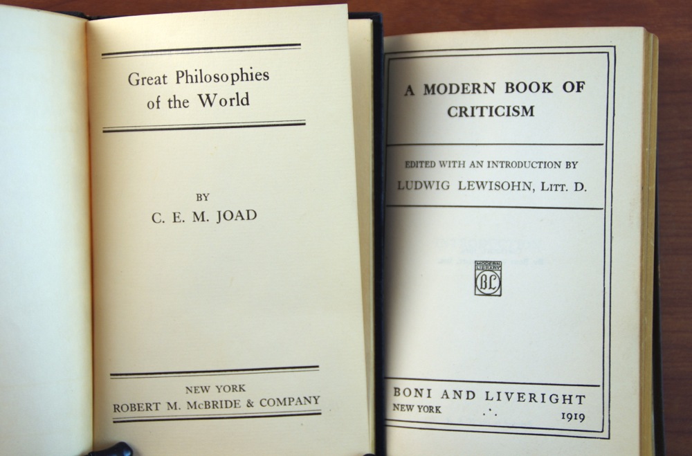 Small Volumes of Essays on Philosophy, Math, and Criticism