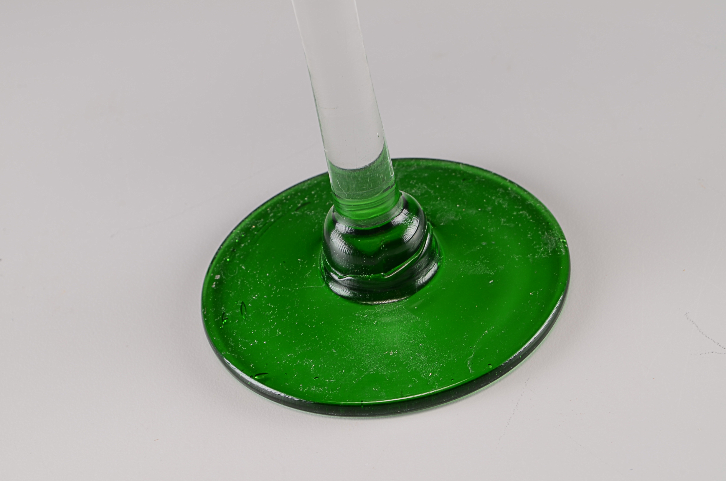 Four Flower Design Wine Glasses