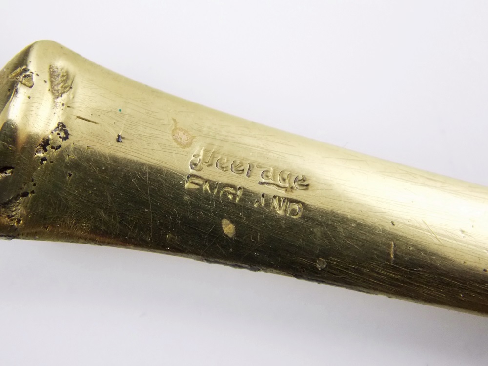 Vintage Desk Accessories in Brass and Wood Pencil Boxes