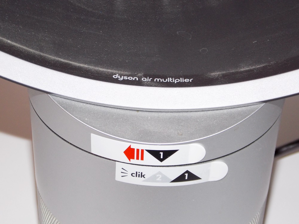 A Dyson Oscillating Fan in Silver 