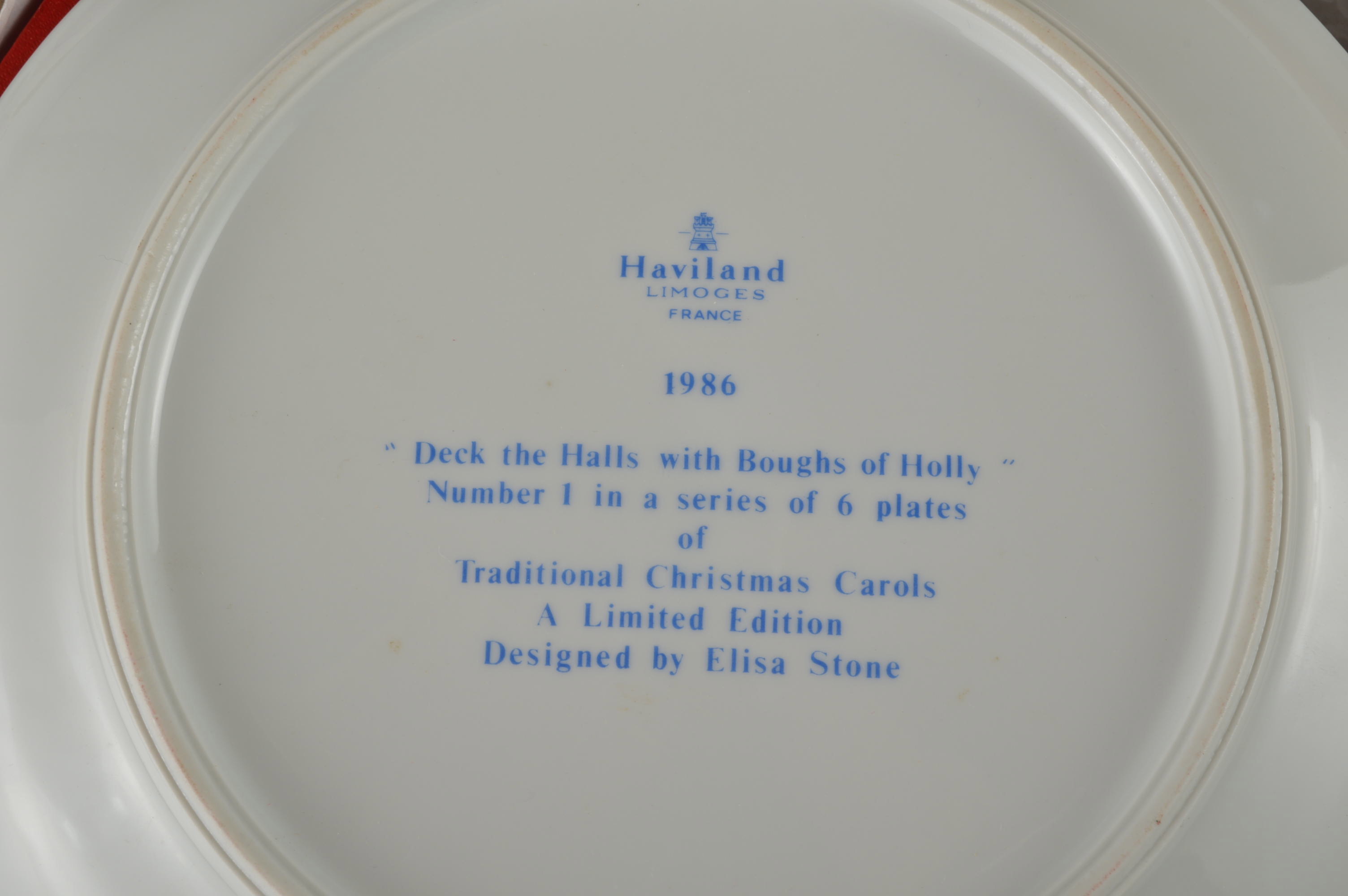 Limited Edition 1986 Haviland Limoges Christmas Plate