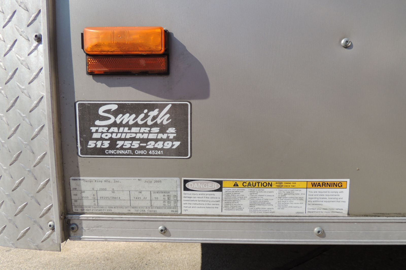 Cargo King 7 x 12 Foot Single Axle Enclosed Cargo Trailer