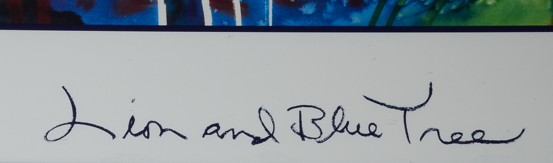 Framed Mike Smith Lion and Giraffe LIthograph