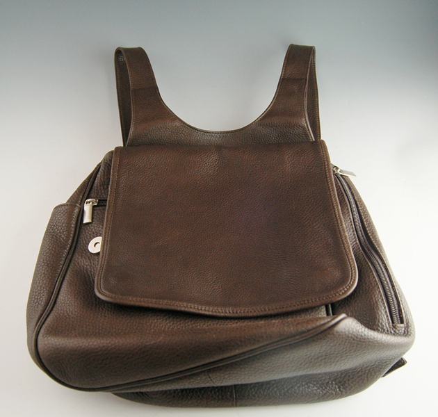 Ellington Brown Leather Backpack Purse