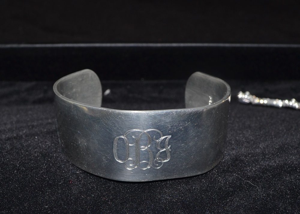 4 Vintage Silver Tone Bracelets & Ring