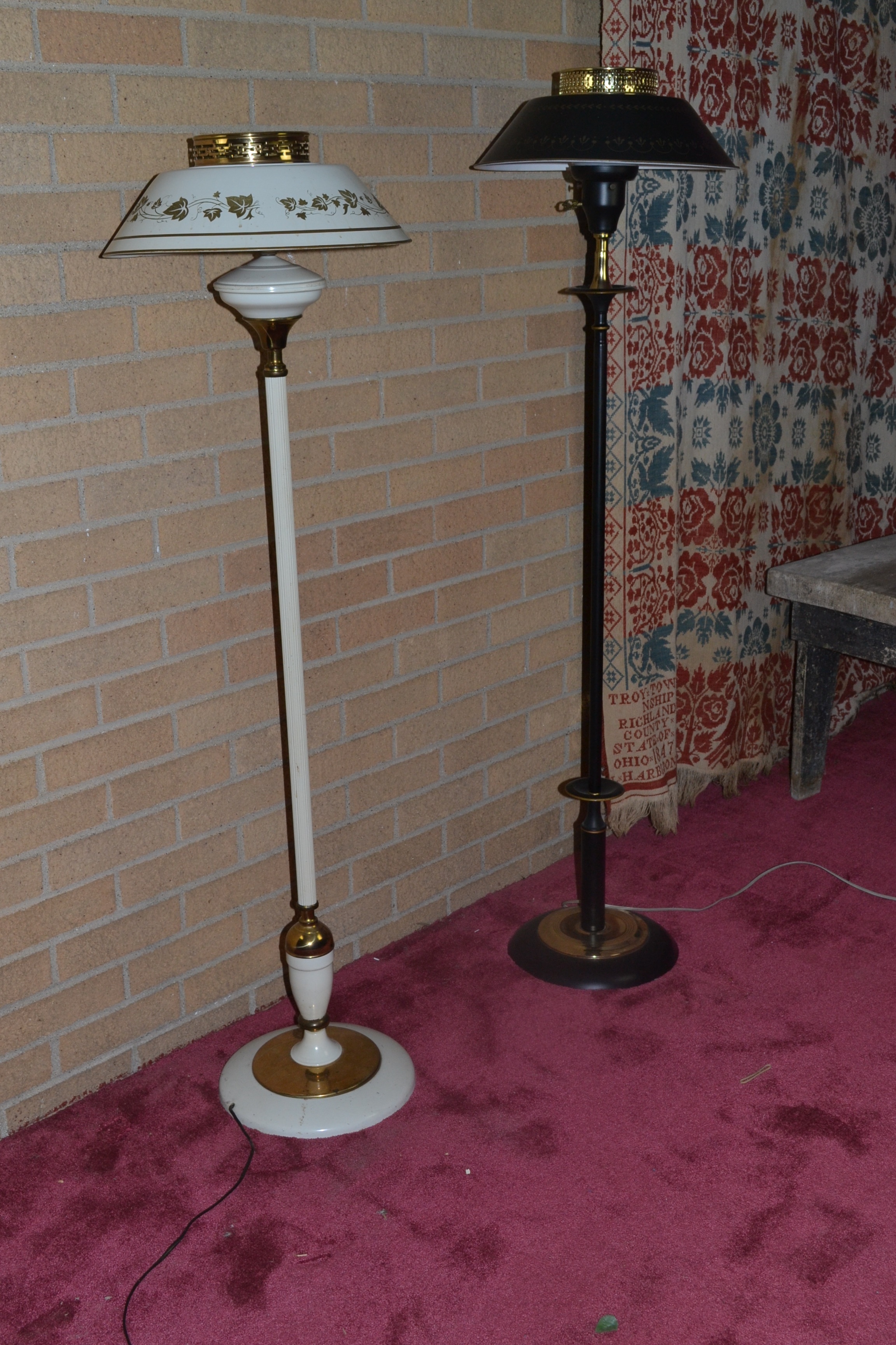 2 Vintage Floor Lamps