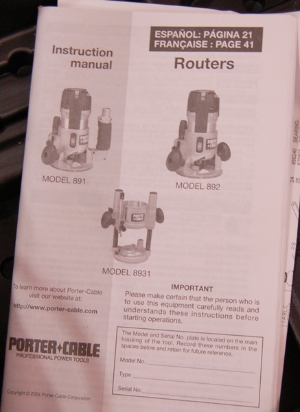 Porter Cable Router with Rockler Aluminum Router Lift FX