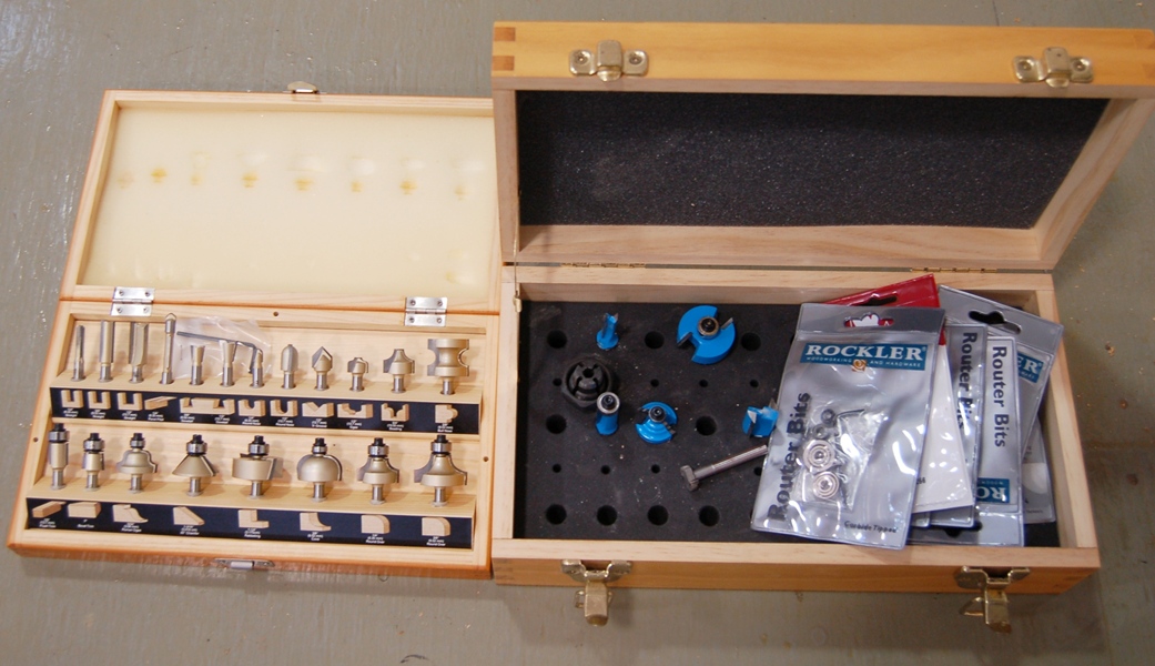 Worksmith and Rockler Router Bit Sets