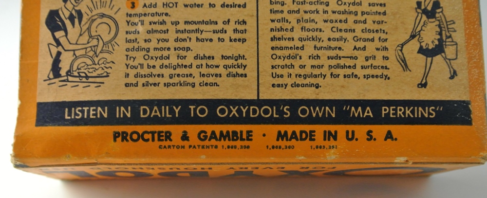Early 1950s Procter & Gamble Products Dash & Oxydol