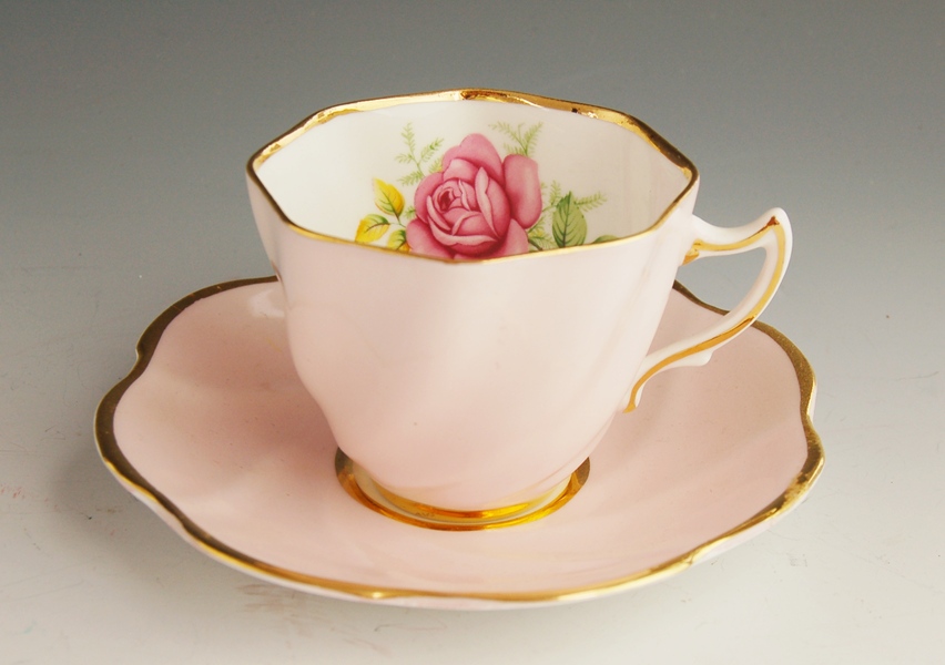 Clare Bone China Tea Cup and Saucer