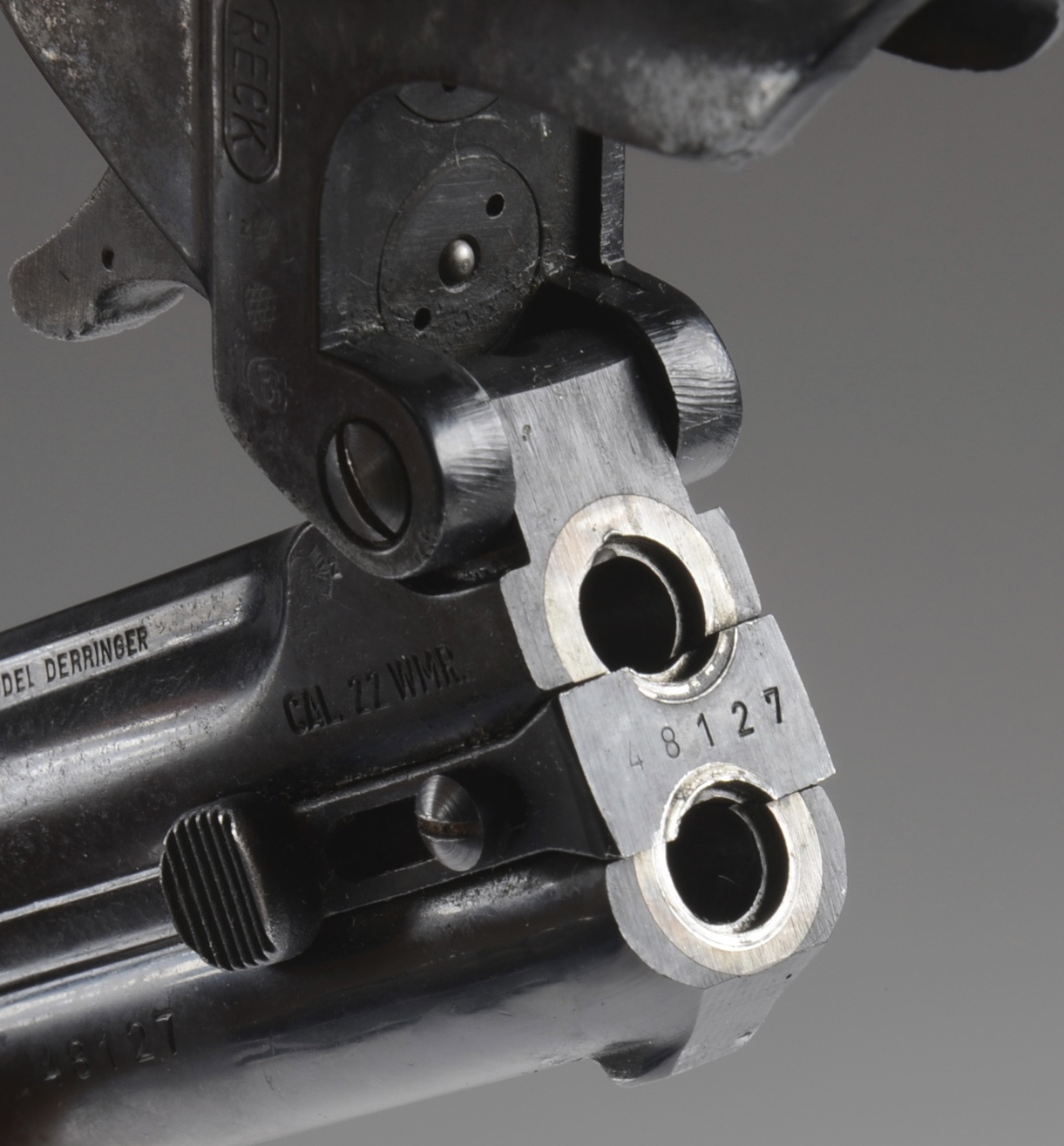 Frontier model Derringer made by Reck.  .22 caliber