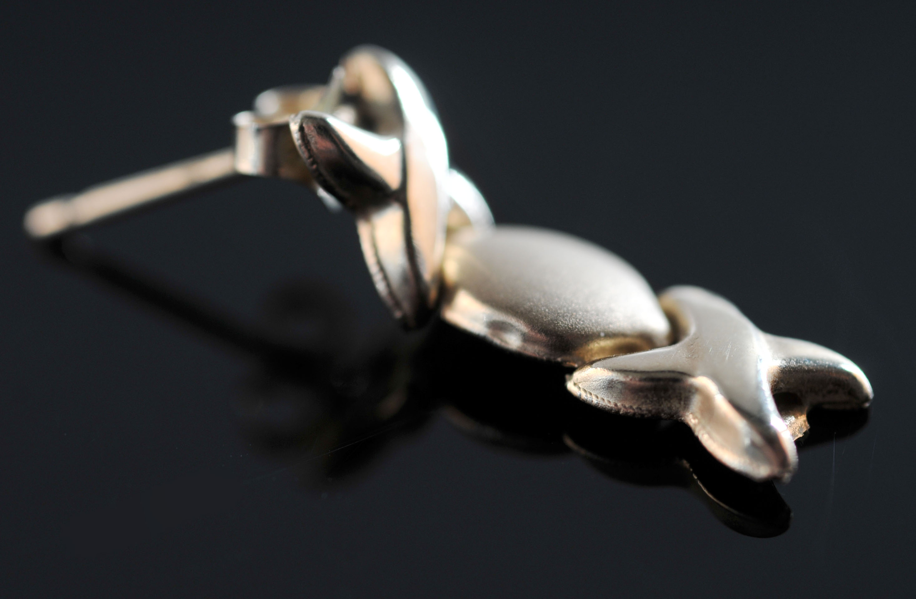 10K Yellow Gold X and O's Link Bracelet and Earrings