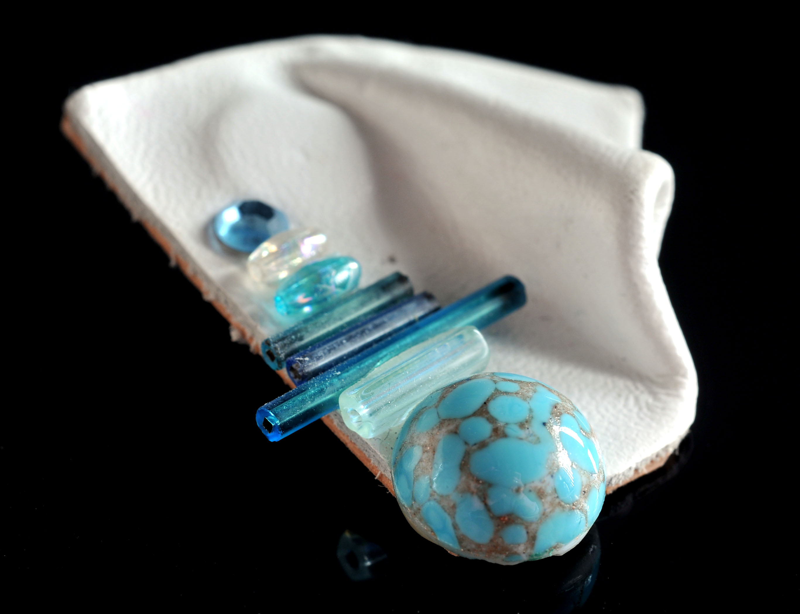 Vintage 80's Handmade Art Earrings