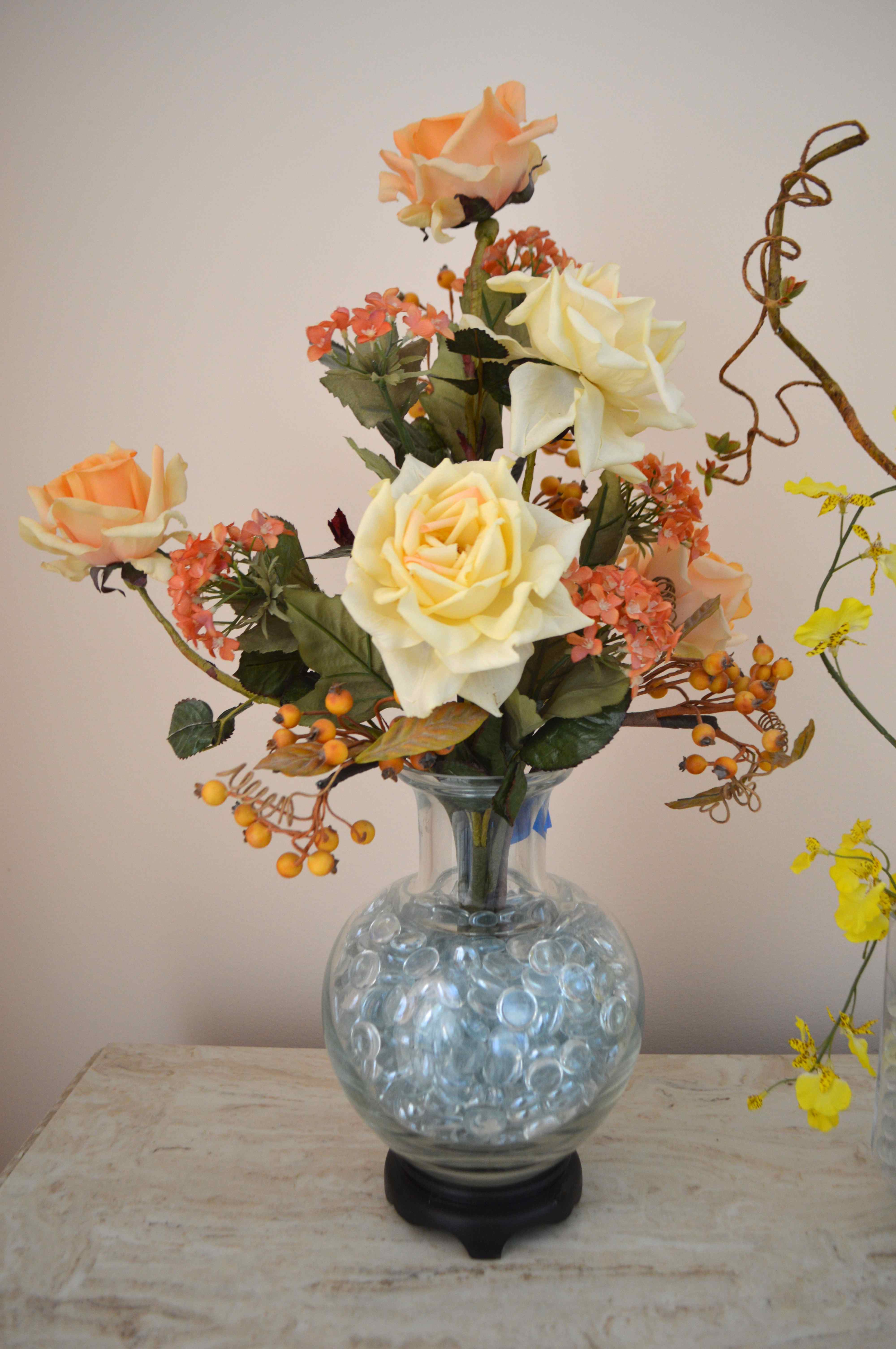 Lot of Faux Indoor Plants and Vases