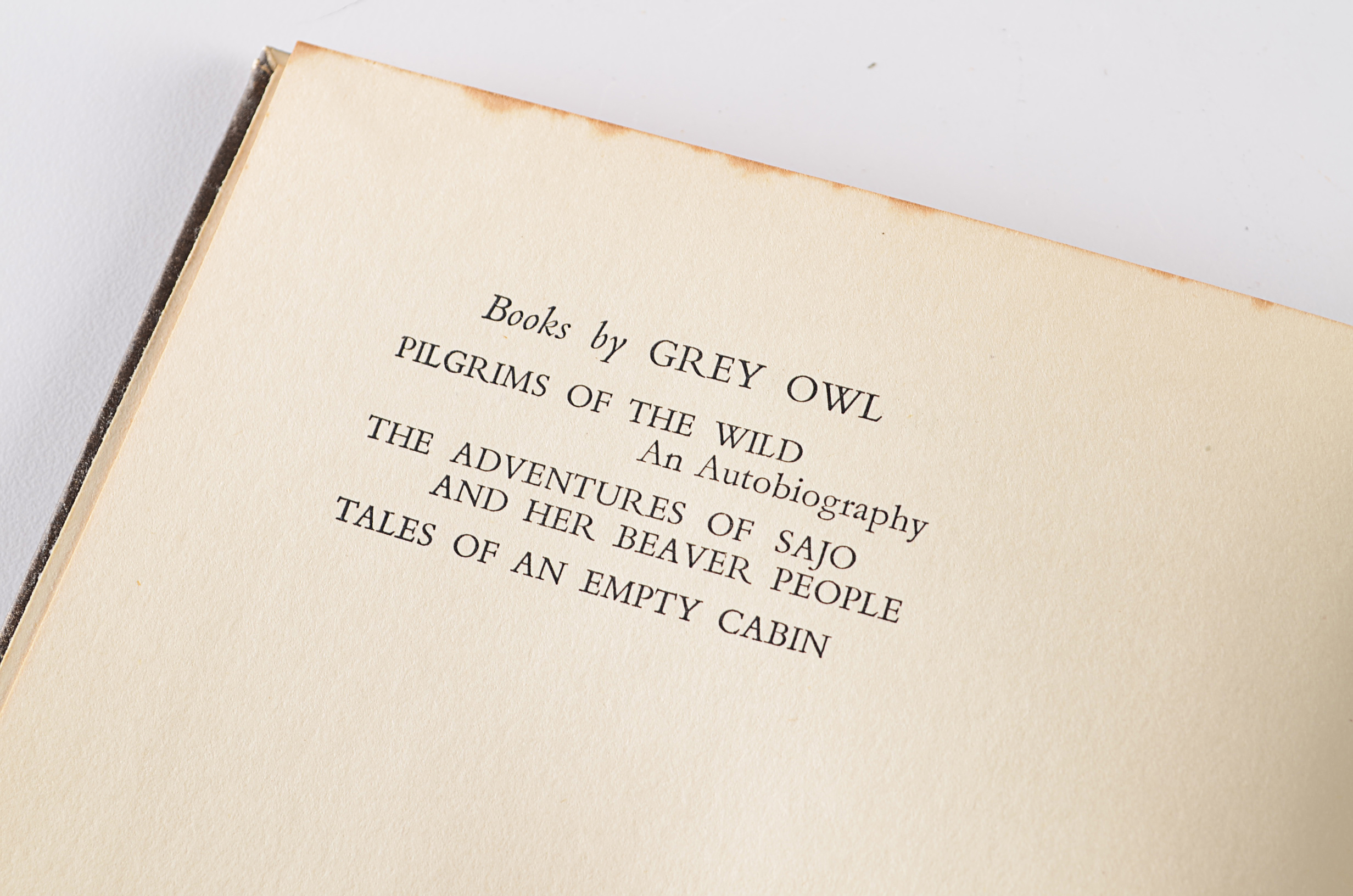 "The Tree" by Grey Owl