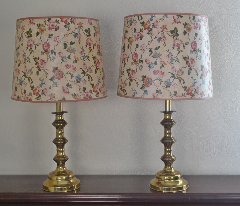 2 Vintage Brass Lamps