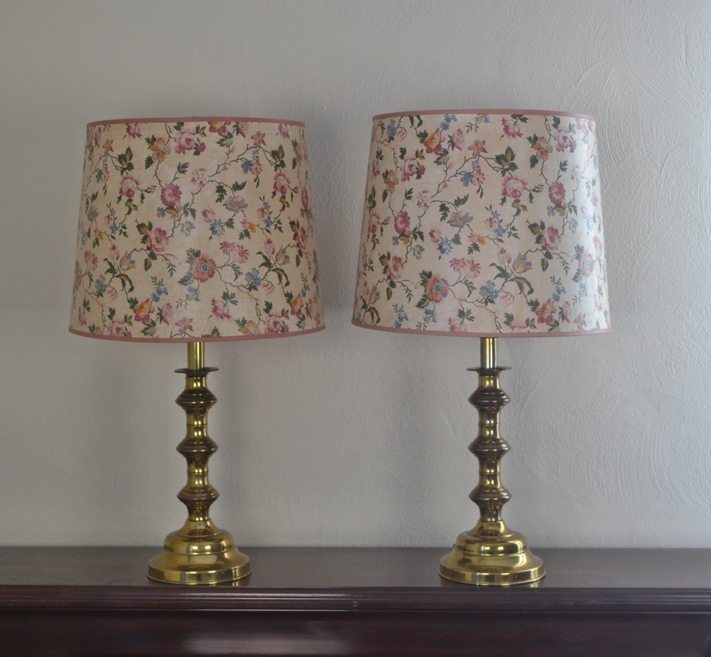 2 Vintage Brass Lamps