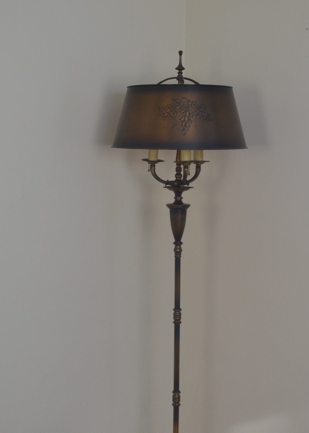 Vintage 3 Light Brass Floor Lamp