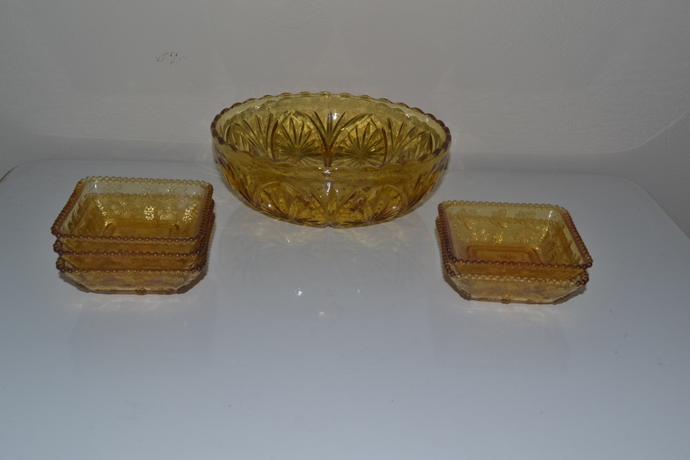 Collection Of Vintage Colored Glass