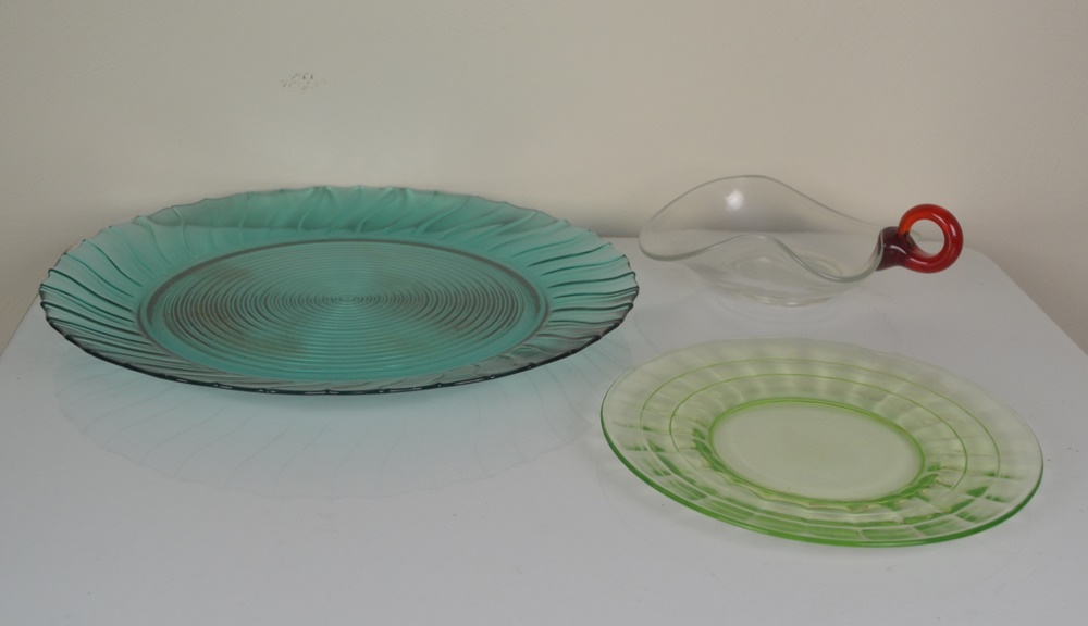 Collection Of Vintage Colored Glass