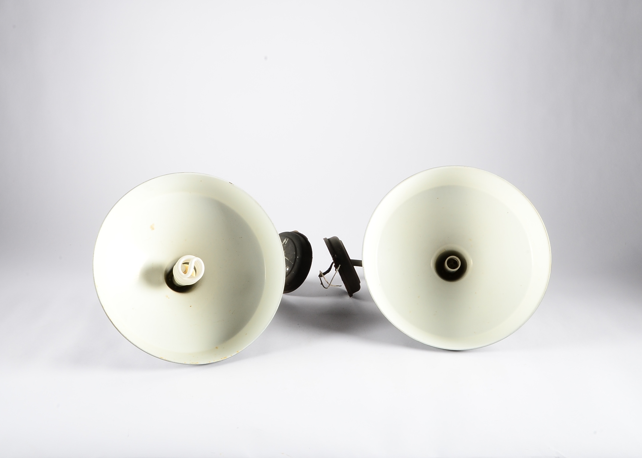 Pair of Black Metal Outdoor Lamps