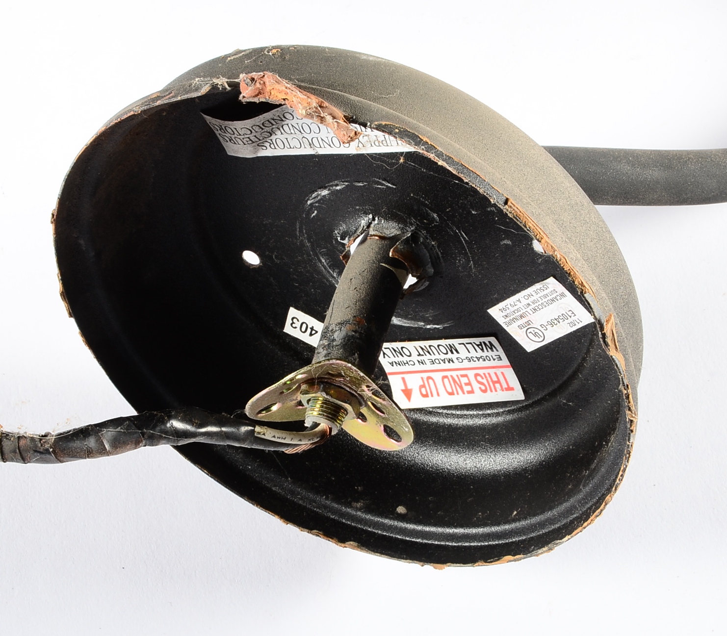 Pair of Black Metal Outdoor Lamps