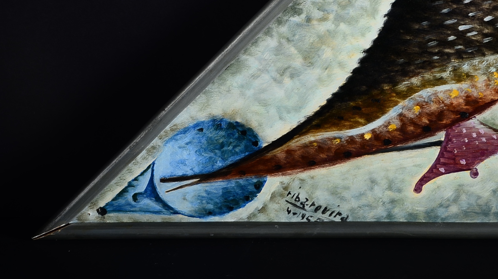 Original Francisco Riba Rovira Oil on Board Painting