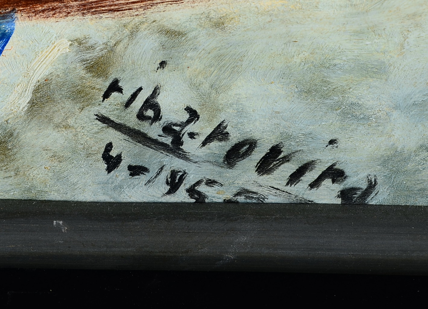 Original Francisco Riba Rovira Oil on Board Painting