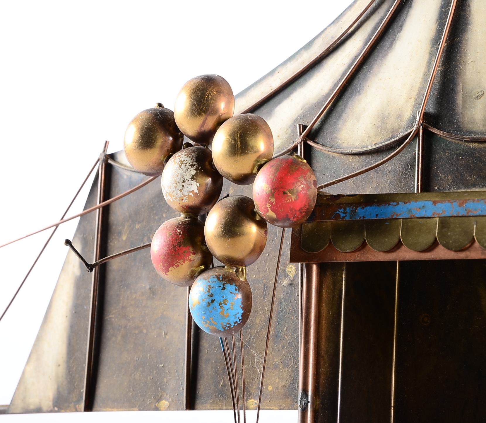 Vintage Signed Curtis Jere Circus Metal Wall Sculpture