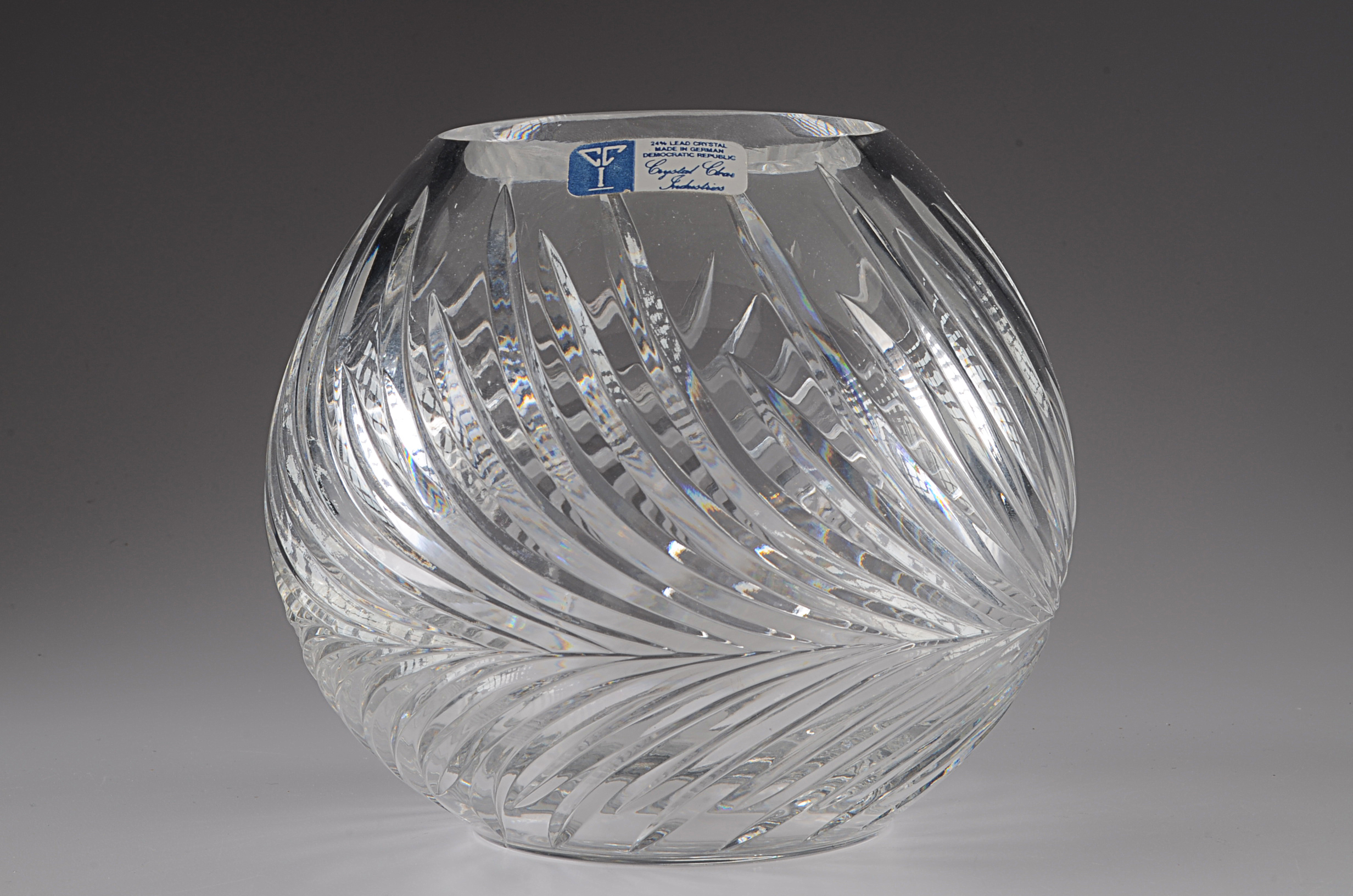 Two Beautiful Hand-Cut Lead Crystal Vases