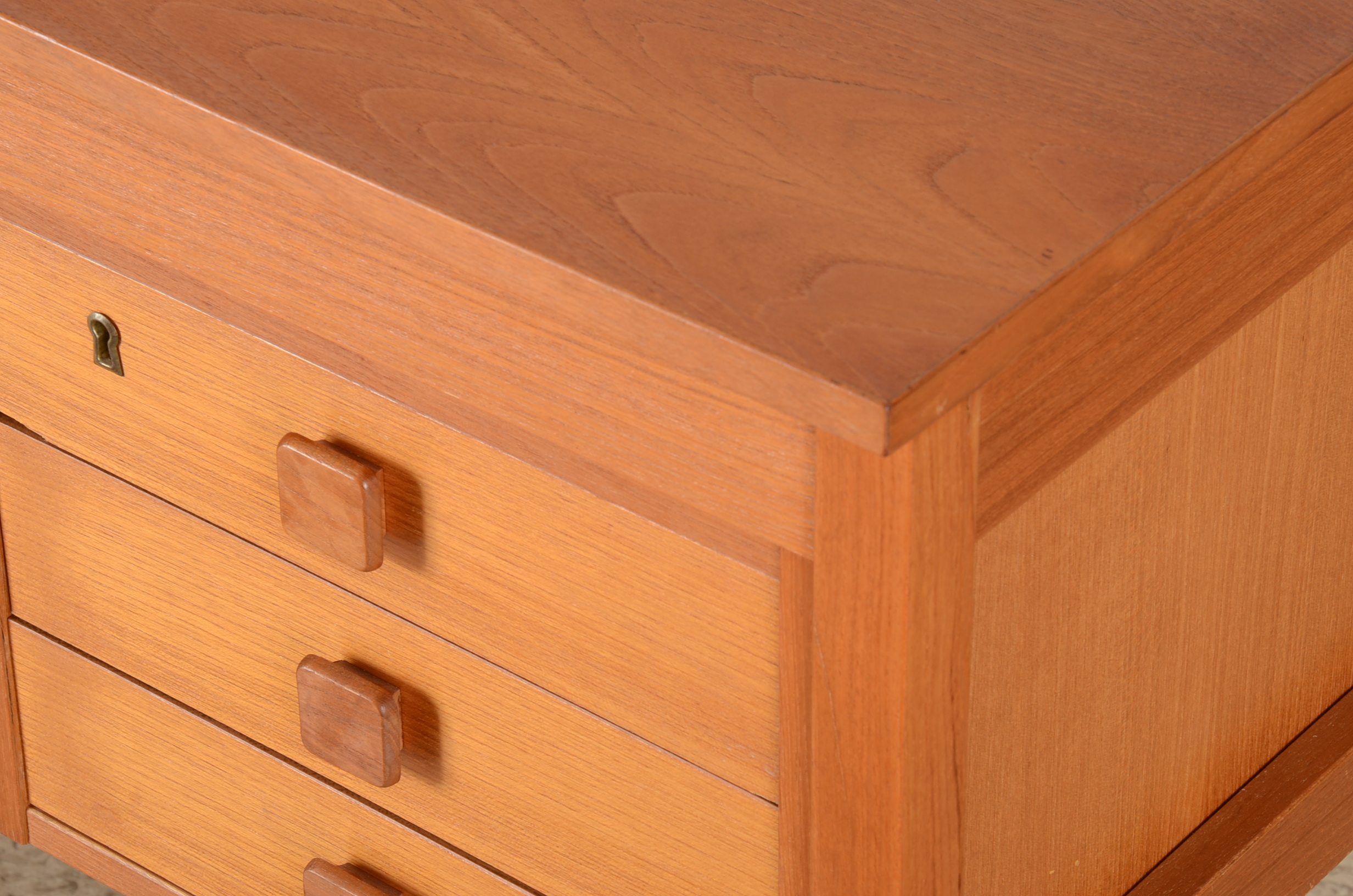 Mid-Century Modern Teak Domino Mobler Danish Desk