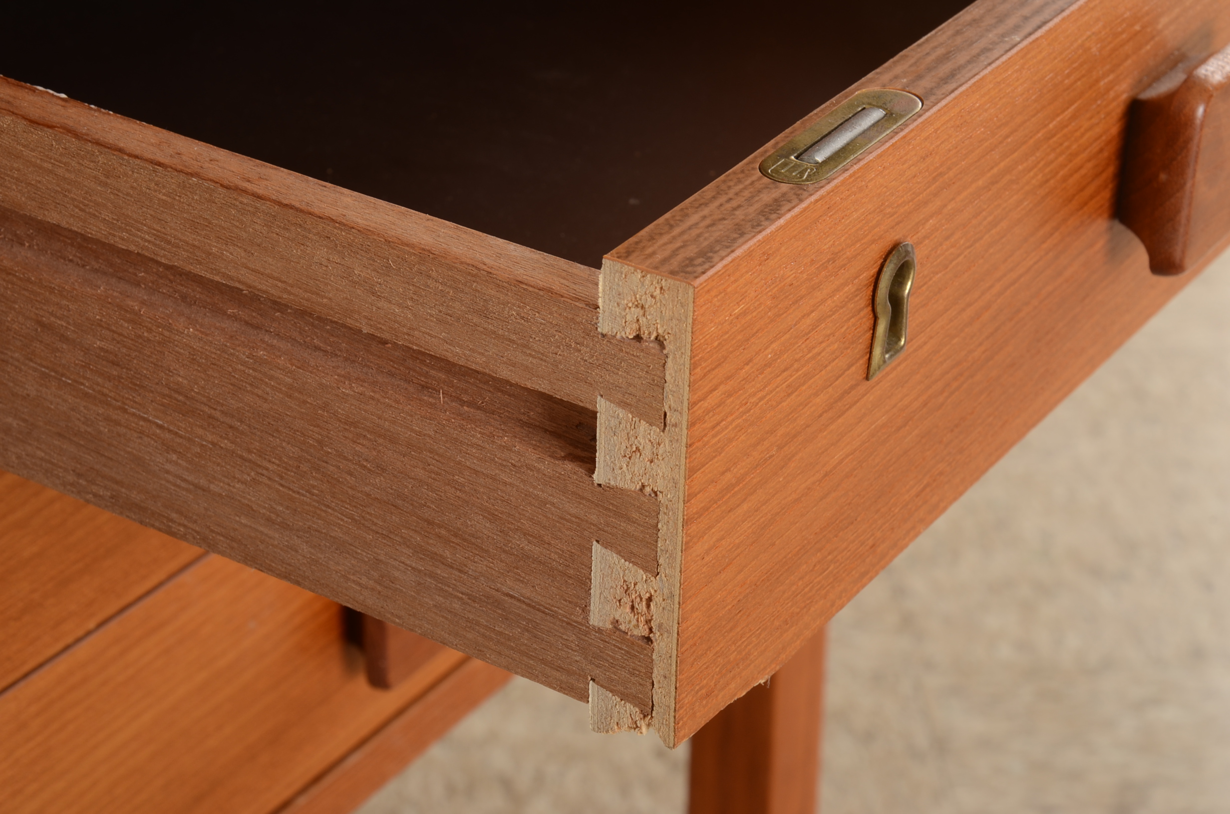 Mid-Century Modern Teak Domino Mobler Danish Desk