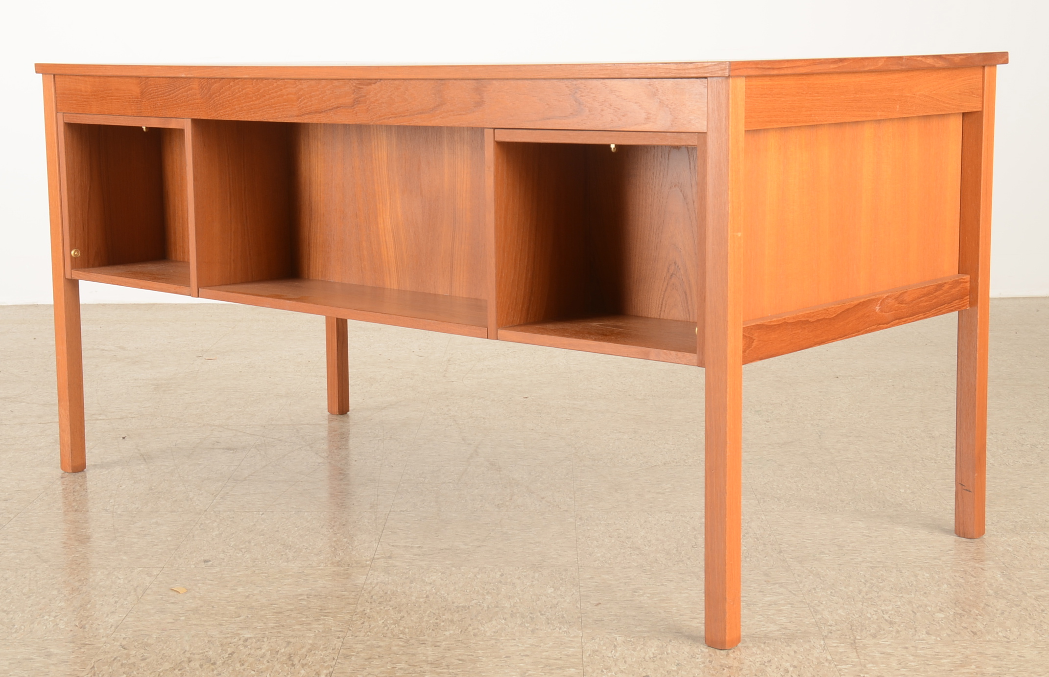 Mid-Century Modern Teak Domino Mobler Danish Desk