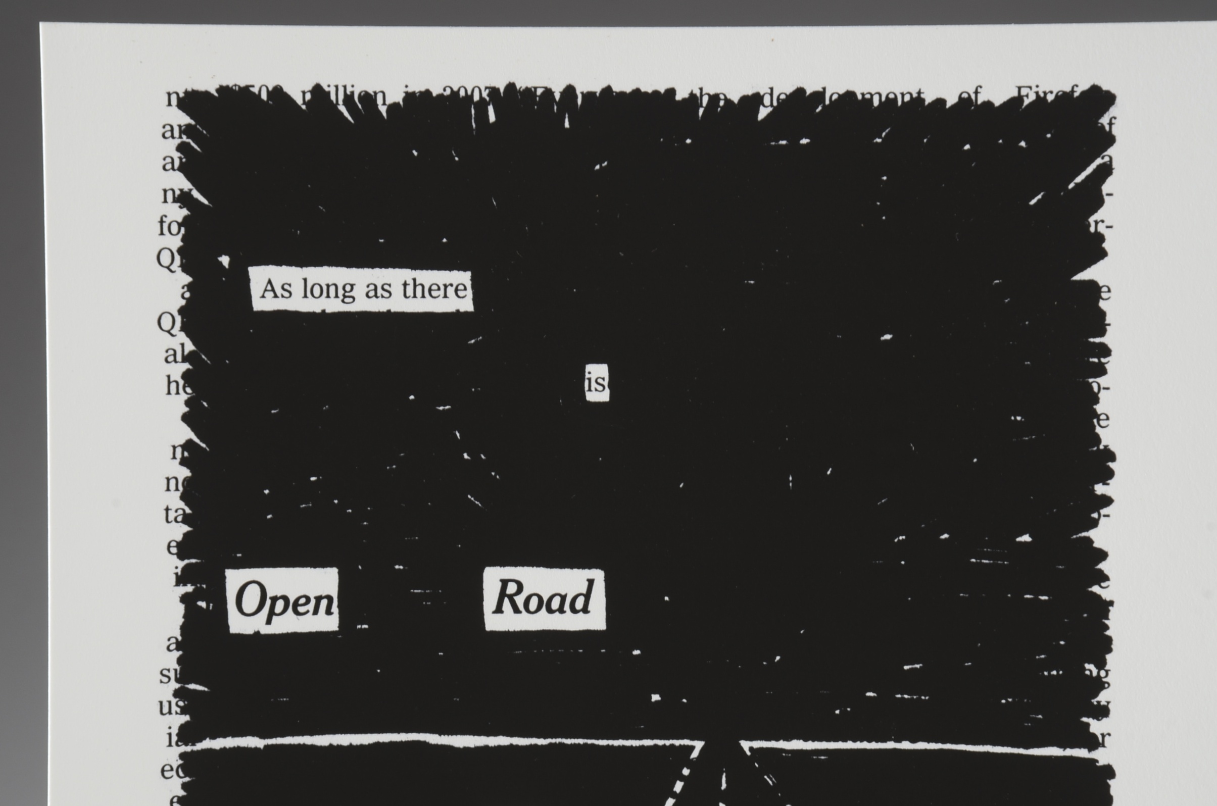 Austin Kleon Print, Open Road 