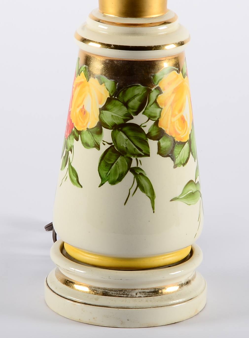 Vintage Hand Painted Porcelain Vase Lamp