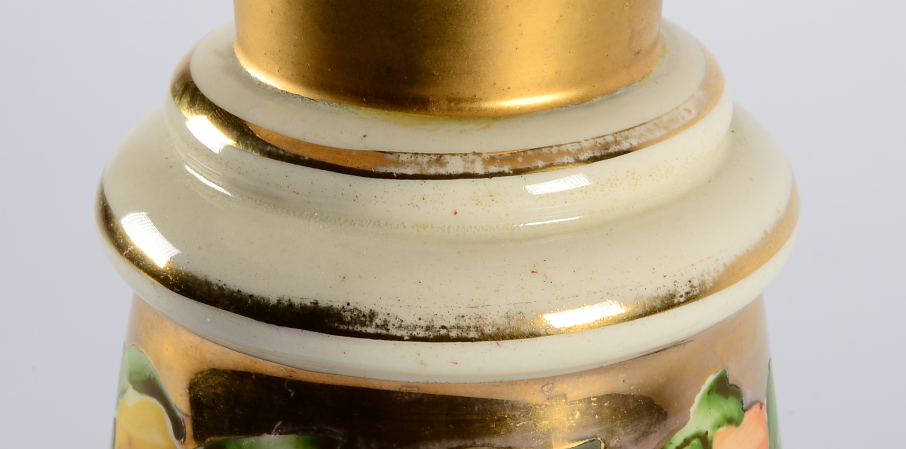 Vintage Hand Painted Porcelain Vase Lamp