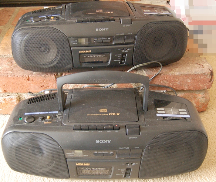 Two Sony CD Radio Cassette Players