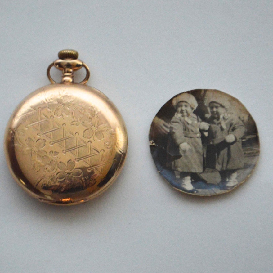 Antique Gold Elgin Pocket Watch from Philadelphia Watchcase Company