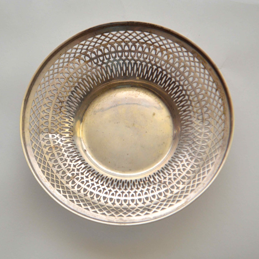Sterling Silver Round Pierced Candy Dish