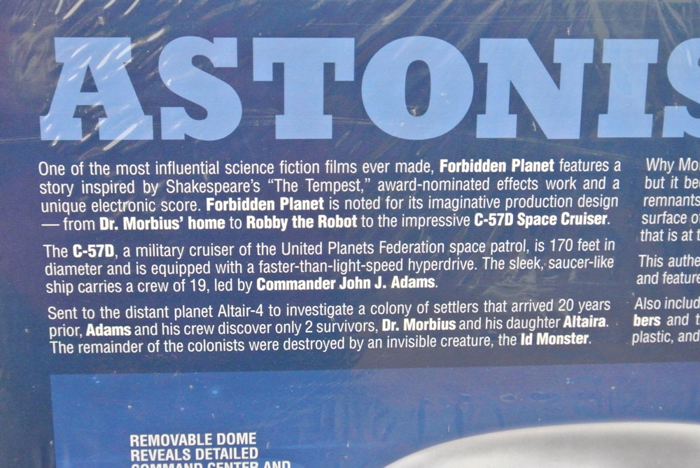 Forbidden Planet C-57D Space Cruiser Model Kit Unopened