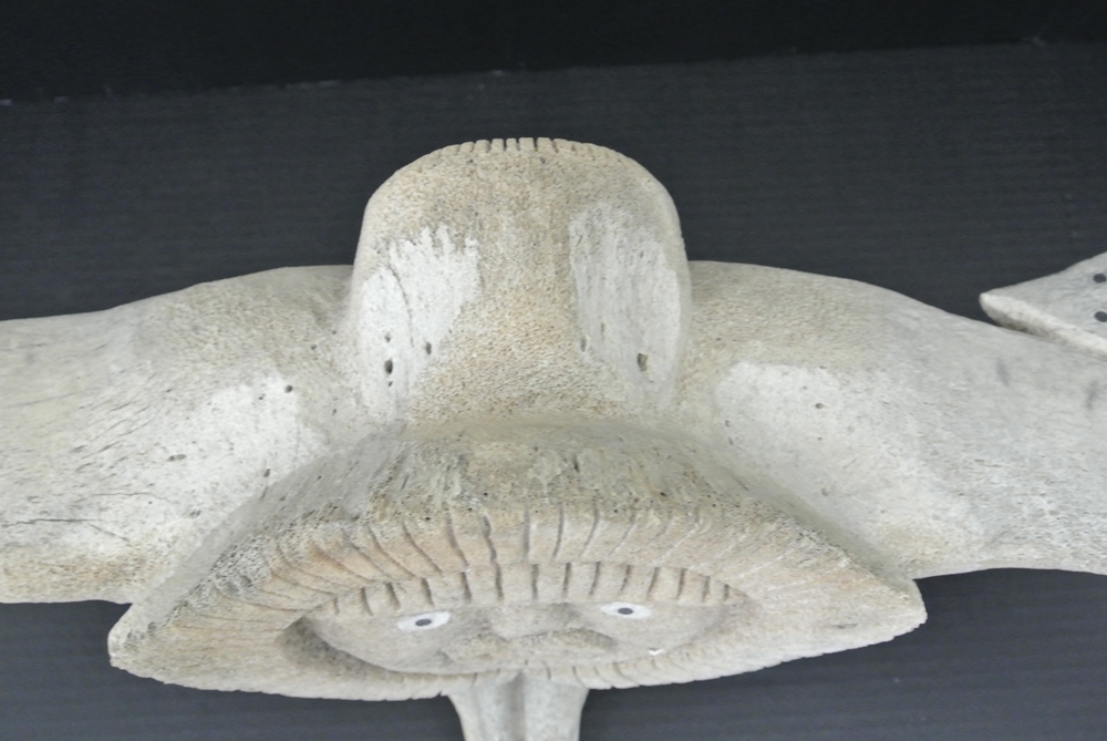 Phenomenal Whale Bone Carving  "Double Vertebrae Dancer" By John Boy Weyiouanna