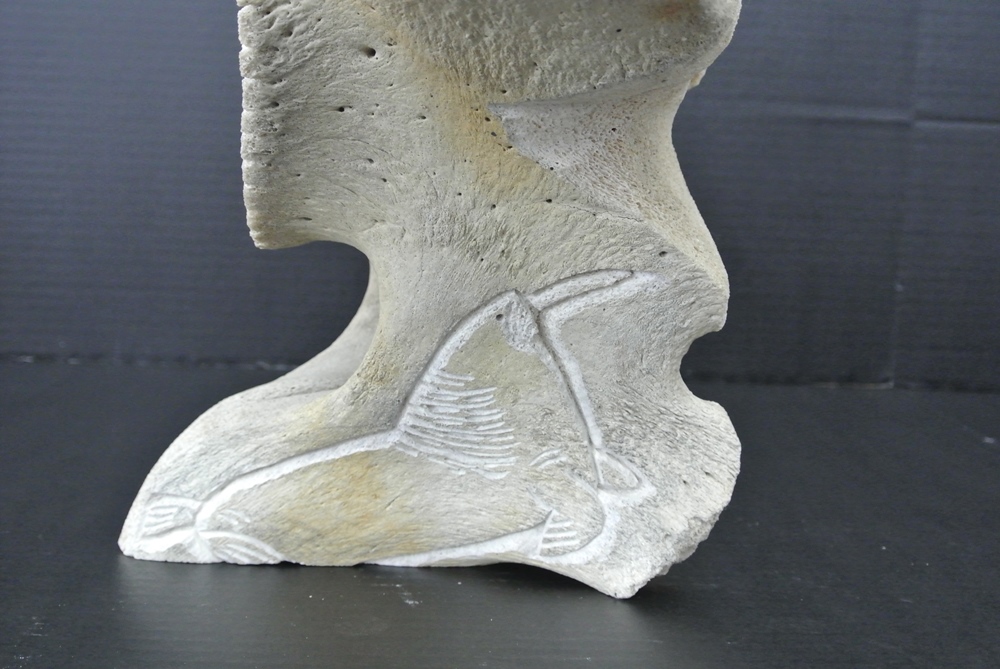 Phenomenal Whale Bone Carving  "Double Vertebrae Dancer" By John Boy Weyiouanna