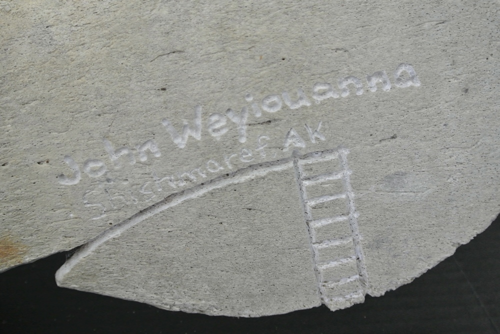 Phenomenal Whale Bone Carving  "Double Vertebrae Dancer" By John Boy Weyiouanna