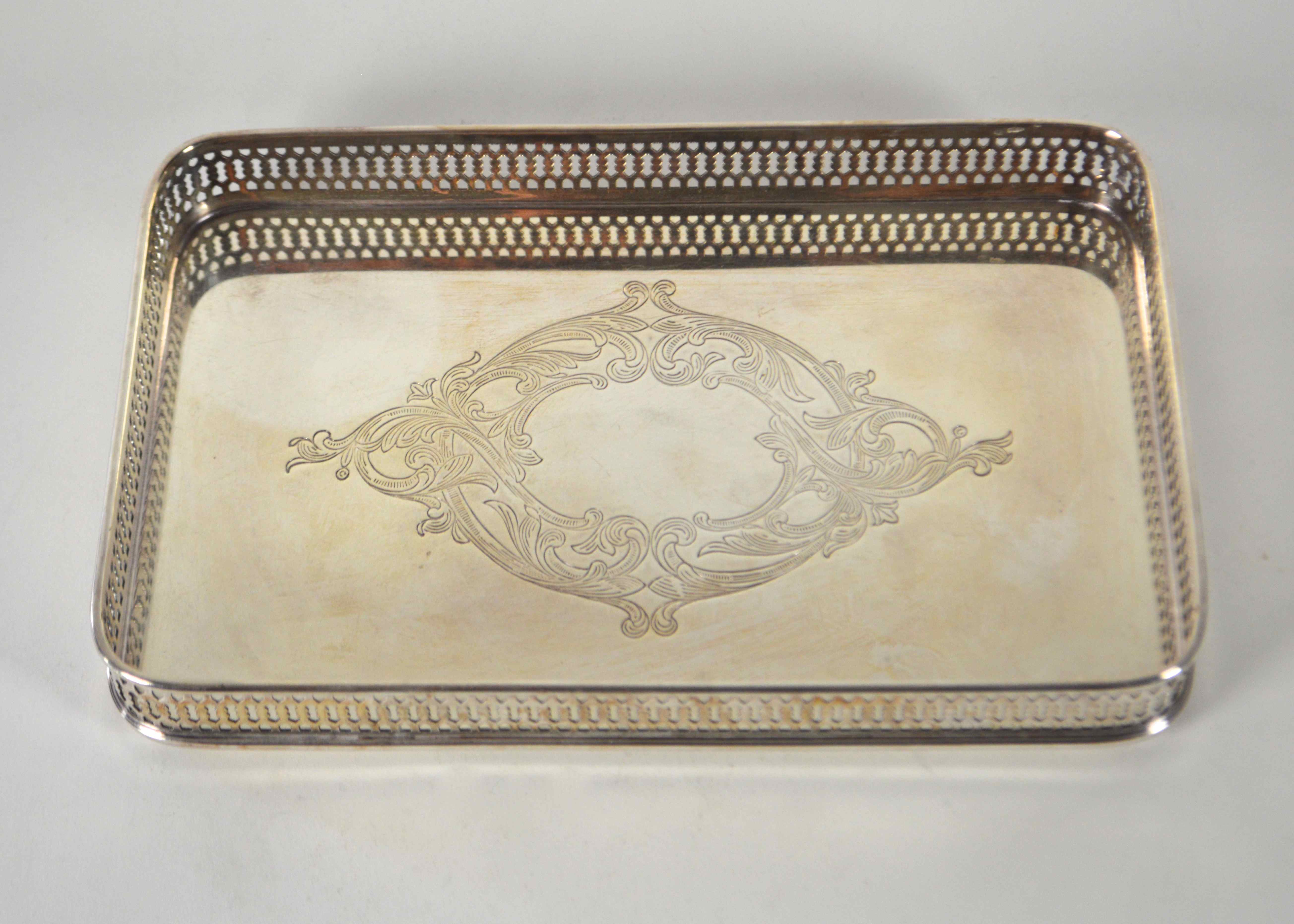 LBS Co. Silver Footed Square Tray