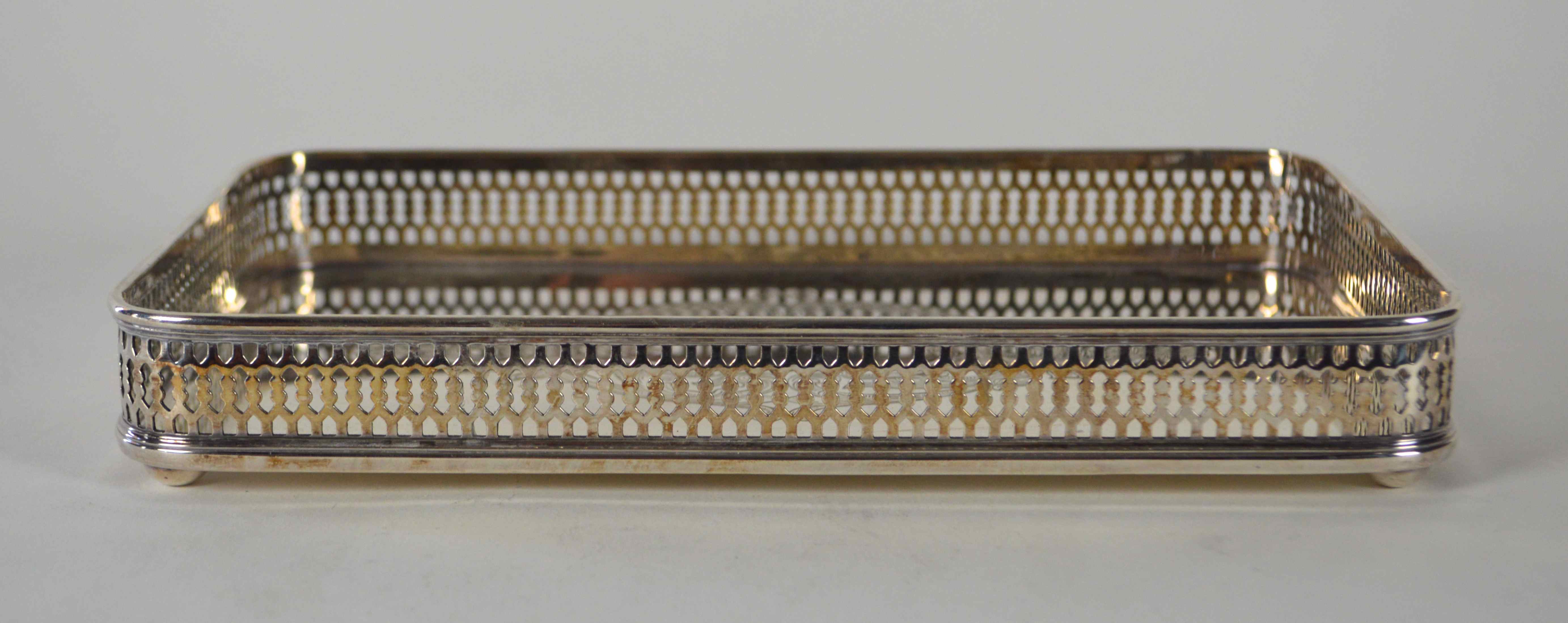 LBS Co. Silver Footed Square Tray