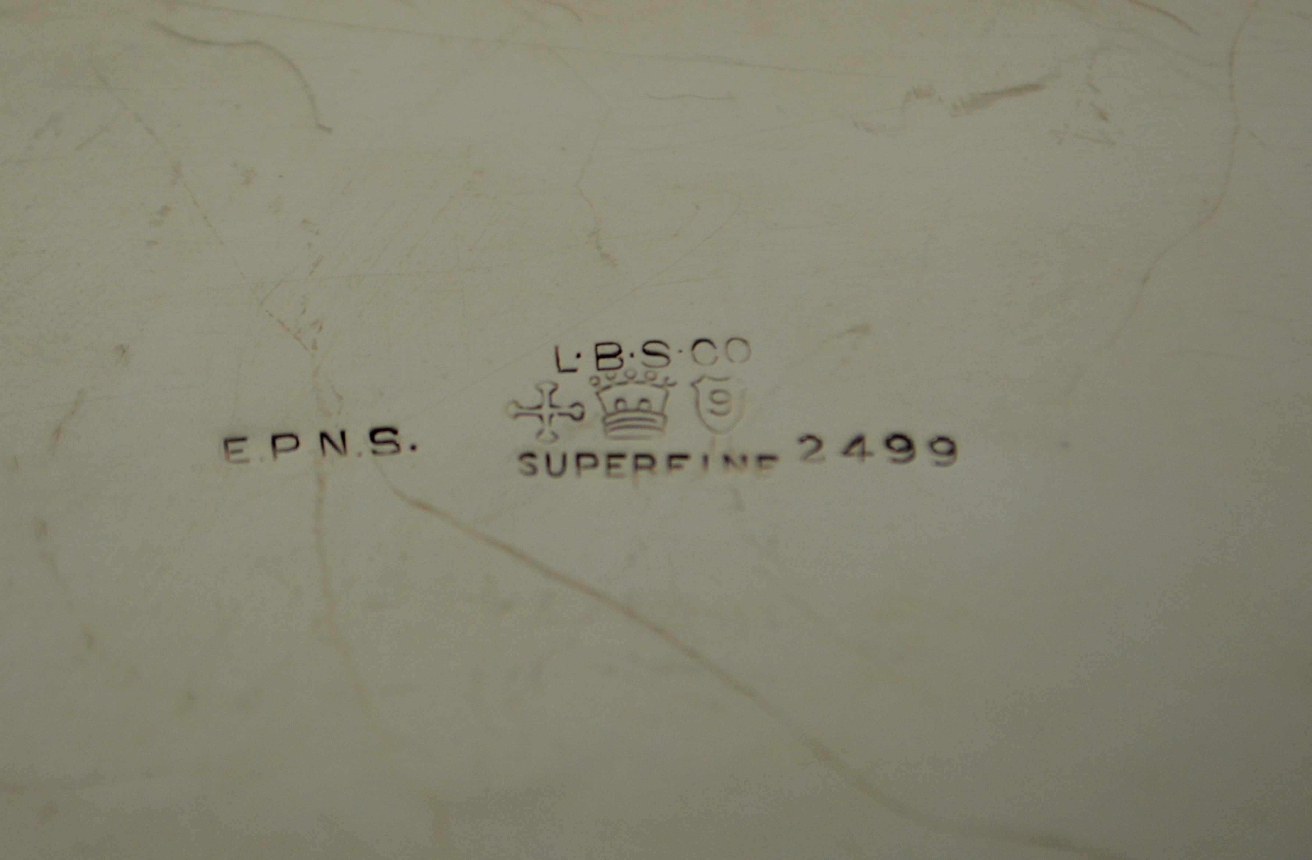 LBS Co. Silver Footed Square Tray